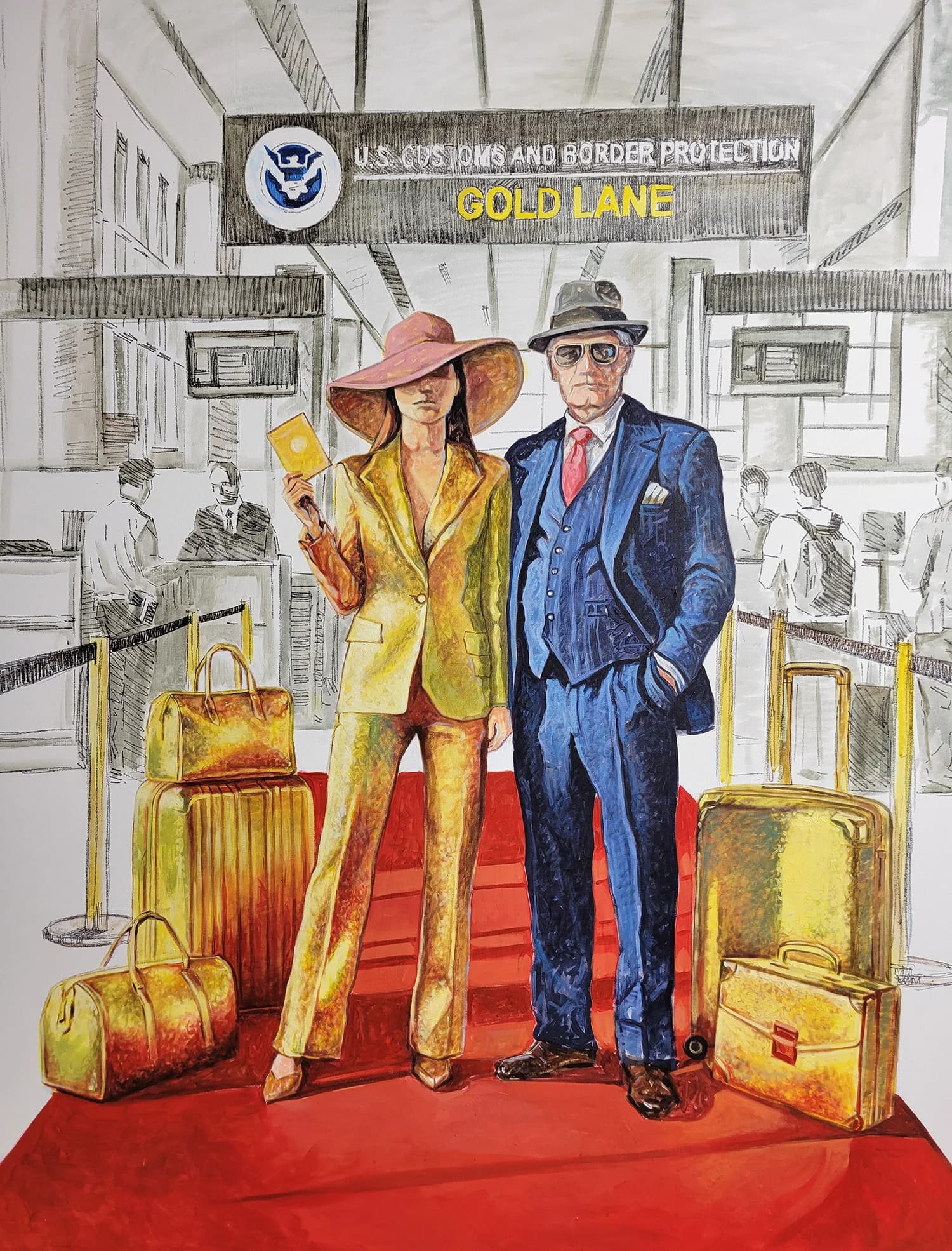 Artwork titled Gold Line