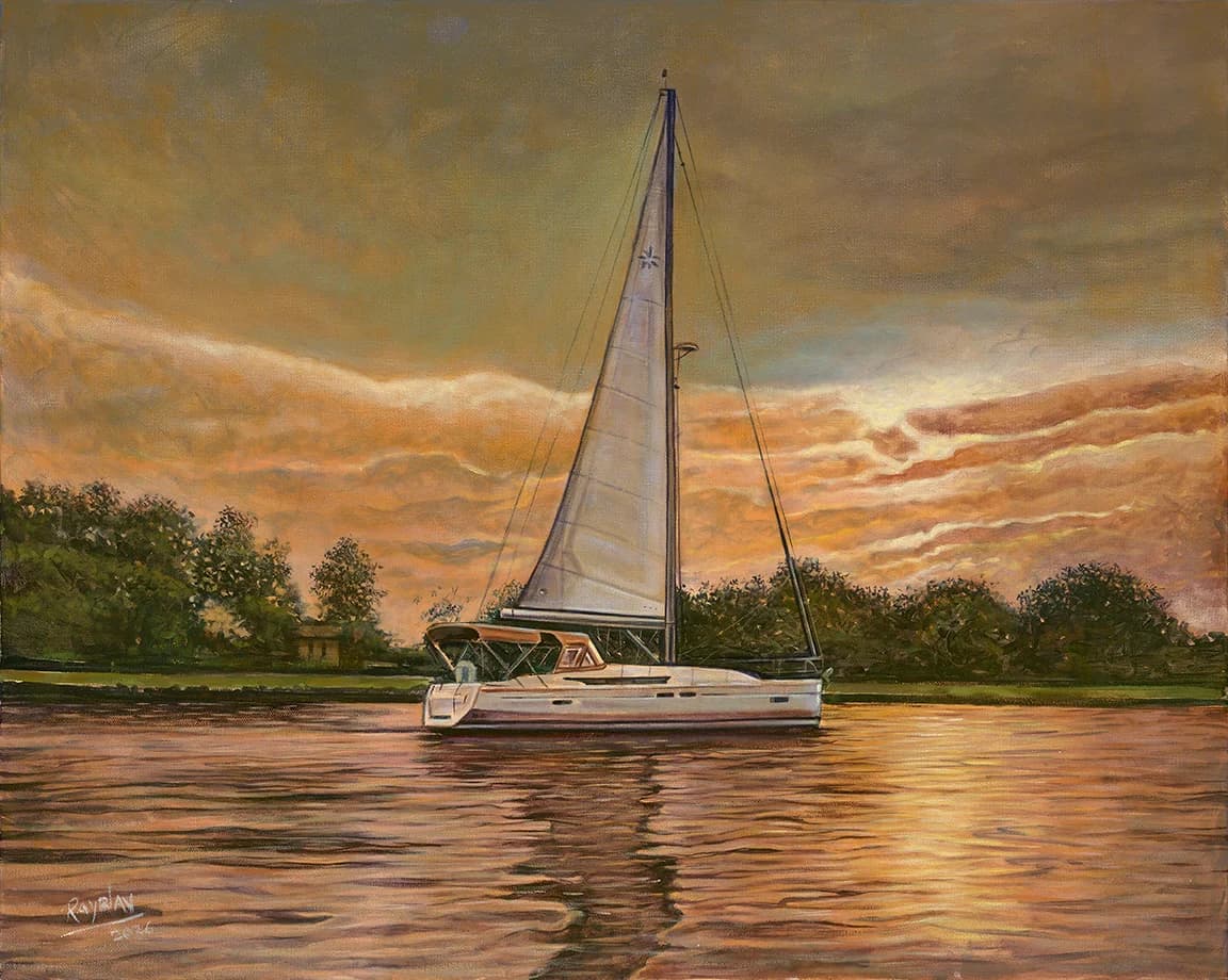 Artwork titled The Wharf at Sunset
