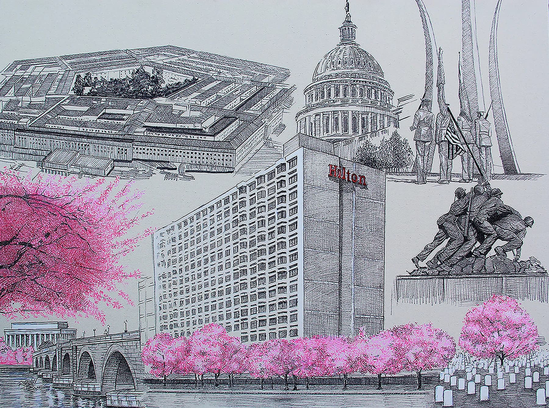 Artwork titled Hilton National Landing